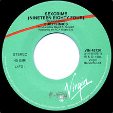 Carica l'immagine nel visualizzatore di Gallery, Eurythmics : Sexcrime (Nineteen Eighty Four) (7", Single)