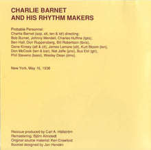 Carica l'immagine nel visualizzatore di Gallery, Charlie Barnet And His Rhythm Makers : Original 1938 Radio Transcriptions (CD, Mono)