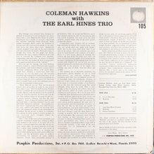 Carica l'immagine nel visualizzatore di Gallery, Coleman Hawkins With The Earl Hines Trio : Rifftide (LP, Album)