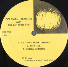 Carica l'immagine nel visualizzatore di Gallery, Coleman Hawkins With The Earl Hines Trio : Rifftide (LP, Album)