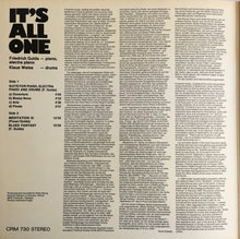 Carica l'immagine nel visualizzatore di Gallery, Friedrich Gulda : It's All One (LP, Album, RP)