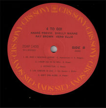 Carica l'immagine nel visualizzatore di Gallery, André Previn / Herb Ellis / Shelly Manne / Ray Brown : 4 To Go! (LP, Album, RE)