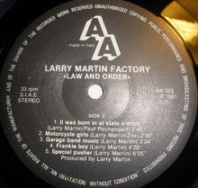 Carica l'immagine nel visualizzatore di Gallery, Larry Martin Factory : Law And Order (LP, Album)