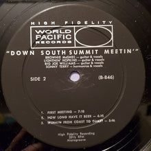 Carica l'immagine nel visualizzatore di Gallery, Brownie McGhee - Lightnin' Hopkins - Big Joe Williams - Sonny Terry : Down South Summit Meetin' (LP, Album, Mono)