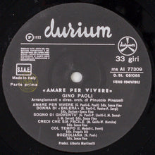 Carica l'immagine nel visualizzatore di Gallery, Gino Paoli : Amare Per Vivere (LP, Album)