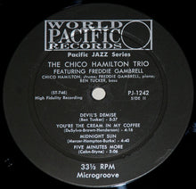 Carica l'immagine nel visualizzatore di Gallery, The Chico Hamilton Trio : Introducing Freddie Gambrell (LP, Album, Mono)