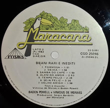 Carica l'immagine nel visualizzatore di Gallery, Baden Powell E Vinicius De Moraes : Brani Rari E Inediti (LP, Album, RE)