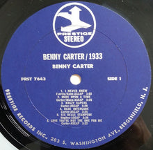 Carica l'immagine nel visualizzatore di Gallery, Benny Carter : 1933 (LP, Comp, RE, RM)