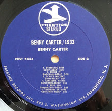 Carica l'immagine nel visualizzatore di Gallery, Benny Carter : 1933 (LP, Comp, RE, RM)