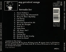 Carica l'immagine nel visualizzatore di Gallery, Brenda Lee : My Greatest Songs (CD, Comp)