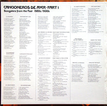Carica l'immagine nel visualizzatore di Gallery, Various : Texas-Mexican Border Music Vol. 6 - Cancioneros De Ayer Part 1 (1920-1930) (LP, Comp)