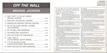 Carica l'immagine nel visualizzatore di Gallery, Michael Jackson : Off The Wall (CD, Album, RE)