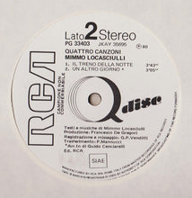 Carica l'immagine nel visualizzatore di Gallery, Mimmo Locasciulli : Quattro Canzoni Di Mimmo Locasciulli (12", MiniAlbum, Promo)