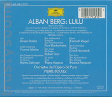 Carica l'immagine nel visualizzatore di Gallery, Alban Berg - Teresa Stratas, Yvonne Minton • Hanna Schwarz, Franz Mazura • Kenneth Riegel, Toni Blankenheim • Robert Tear, Helmut Pampuch, Orchestre National De L'Opéra De Paris, Pierre Boulez : Lulu (3xCD, Album, RE + Box)