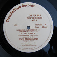 Carica l'immagine nel visualizzatore di Gallery, Dexter Gordon Quartet : Love For Sale (LP, Album)