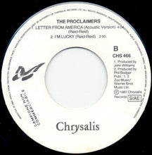 Carica l'immagine nel visualizzatore di Gallery, The Proclaimers : Letter From America (Band Version) (7", Single, Promo)
