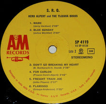 Carica l'immagine nel visualizzatore di Gallery, Herb Alpert & The Tijuana Brass : S.R.O. (LP, Album)