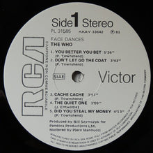 Carica l'immagine nel visualizzatore di Gallery, The Who : Face Dances (LP, Album, Promo)