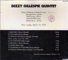 Carica l'immagine nel visualizzatore di Gallery, Dizzy Gillespie Quintet : Live (CD)