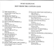 Carica l'immagine nel visualizzatore di Gallery, Duke Ellington : Hot From The Cotton Club (CD, Comp, Mono, RM)