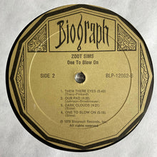 Carica l'immagine nel visualizzatore di Gallery, Zoot Sims : One To Blow On (LP, Album, RE)