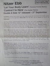 Carica l'immagine nel visualizzatore di Gallery, Nitzer Ebb : Let Your Body Learn / Control I'm Here (12")