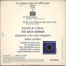 Carica l'immagine nel visualizzatore di Gallery, Laurent De Wilde : The Back Burner (CD, Single, Smplr, Car)