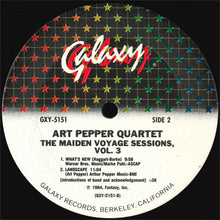 Carica l'immagine nel visualizzatore di Gallery, Art Pepper Quartet : The Maiden Voyage Sessions, Vol. 3 (LP, Album)