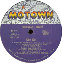 Carica l'immagine nel visualizzatore di Gallery, Four Tops : Yesterday's Dreams (LP, Album)
