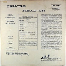 Carica l'immagine nel visualizzatore di Gallery, Bill Perkins, Richie Kamuca With Pete Jolly, Stan Levey, Red Mitchell : Tenors Head-On (LP, Album, Mono)