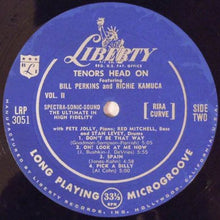 Carica l'immagine nel visualizzatore di Gallery, Bill Perkins, Richie Kamuca With Pete Jolly, Stan Levey, Red Mitchell : Tenors Head-On (LP, Album, Mono)