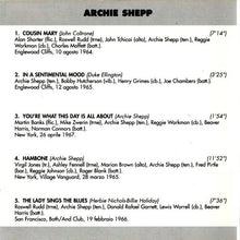 Carica l'immagine nel visualizzatore di Gallery, Archie Shepp : Archie Shepp (CD, Comp)