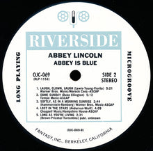 Carica l'immagine nel visualizzatore di Gallery, Abbey Lincoln : Abbey Is Blue (LP, Album, RE)