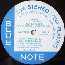 Carica l'immagine nel visualizzatore di Gallery, Sidney Bechet With Bunk Johnson / Sidney De Paris : Jazz Classics Volume 1 (LP, RE)