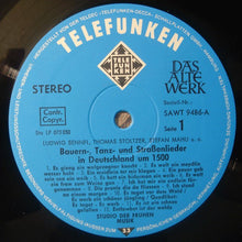 Carica l'immagine nel visualizzatore di Gallery, Ludwig Senfl • Thomas Stoltzer • Stefan Mahu • Studio Der Frühen Musik : Bauern-, Tanz- Und Straßenlieder In Deutschland Um 1500 (LP)