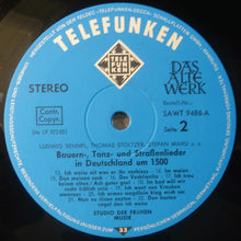 Carica l'immagine nel visualizzatore di Gallery, Ludwig Senfl • Thomas Stoltzer • Stefan Mahu • Studio Der Frühen Musik : Bauern-, Tanz- Und Straßenlieder In Deutschland Um 1500 (LP)