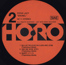 Carica l'immagine nel visualizzatore di Gallery, Steve Lacy : Eronel (LP)