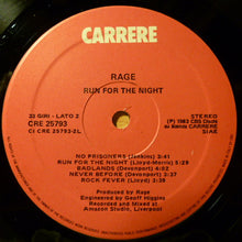 Carica l'immagine nel visualizzatore di Gallery, Rage (9) : Run For The Night (LP, Album)