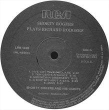 Carica l'immagine nel visualizzatore di Gallery, Shorty Rogers And His Giants : Shorty Rogers Plays Richard Rodgers (LP, Album, RE)