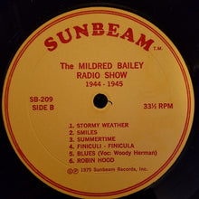 Carica l'immagine nel visualizzatore di Gallery, Mildred Bailey With Guest Stars Trummy Young And Woody Herman And Featuring Teddy Wilson Sextet : The Mildred Bailey Radio Show - 1944-1945 (LP)