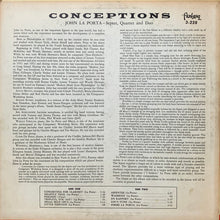 Carica l'immagine nel visualizzatore di Gallery, John LaPorta : Conceptions (LP, Album, Mono, Red)