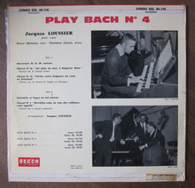 Carica l'immagine nel visualizzatore di Gallery, Jacques Loussier : Play Bach 4 (LP, RE)