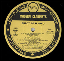 Carica l'immagine nel visualizzatore di Gallery, Buddy DeFranco And Hank D'Amico Orchestra / Hank D'Amico Sextet And The Buddy Weed Trio : Modern Clarinets - Museum Of Modern Jazz (LP, Album, Mono, RE)