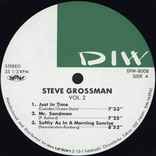 Carica l'immagine nel visualizzatore di Gallery, Steve Grossman : Volume 2 (LP, Album)