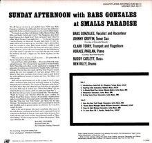 Carica l'immagine nel visualizzatore di Gallery, Babs Gonzales : Sunday Afternoon At Small's Paradise (LP, Mono, RE)