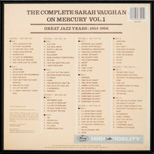 Carica l'immagine nel visualizzatore di Gallery, Sarah Vaughan : The Complete Sarah Vaughan On Mercury Vol. 1 - Great Jazz Years; 1954-1956 (6xLP, Comp, Mono, RM + Box)