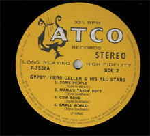 Carica l'immagine nel visualizzatore di Gallery, Herb Geller & His All Stars : Gypsy (LP, Album, RE)