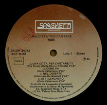Carica l'immagine nel visualizzatore di Gallery, Ron (16) : Una Città Per Cantare (LP, Album, Gat)