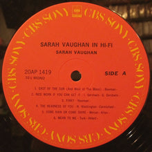 Carica l'immagine nel visualizzatore di Gallery, Sarah Vaughan : Sarah Vaughan In Hi-Fi (LP, Album, Mono, RE)