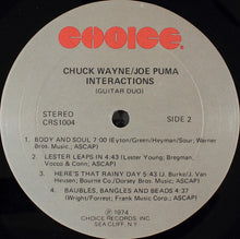 Carica l'immagine nel visualizzatore di Gallery, Chuck Wayne / Joe Puma : Interactions (LP, Album, RE)